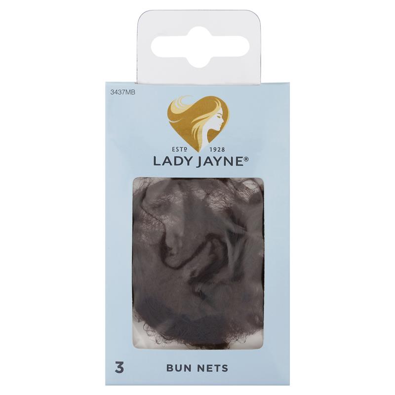 Lady Jayne Bun Net Assorted Colours - 3 Pack