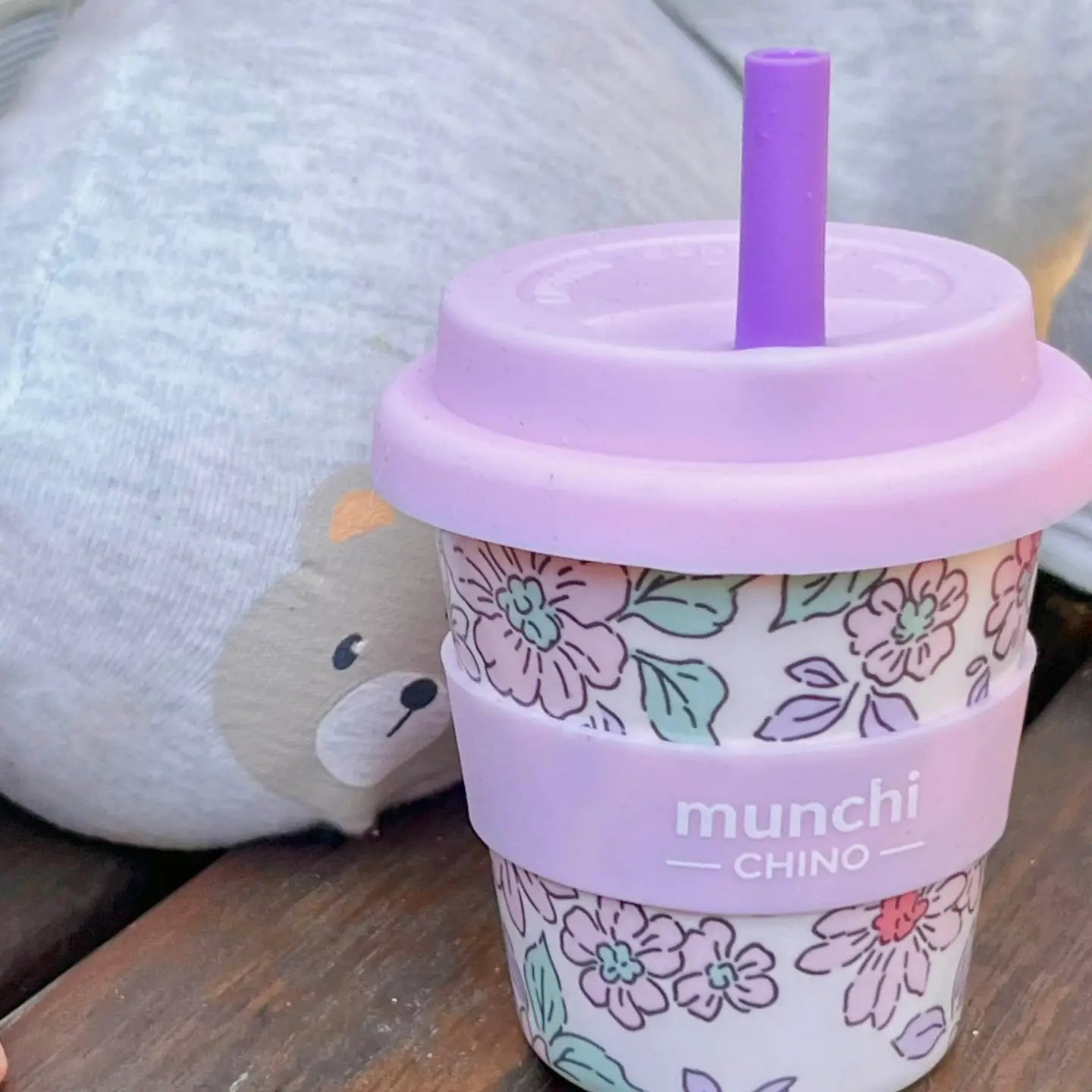 munchi Lily Babychino Cup with Straw