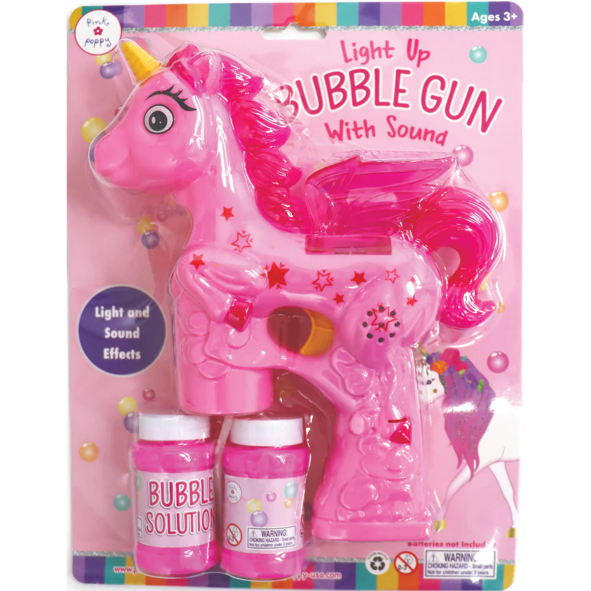 Pink Poppy Unicorn Bubble Blower Gun