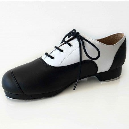 SLICK Dancewear Leather Black + White Oxford Tap Shoe - Child