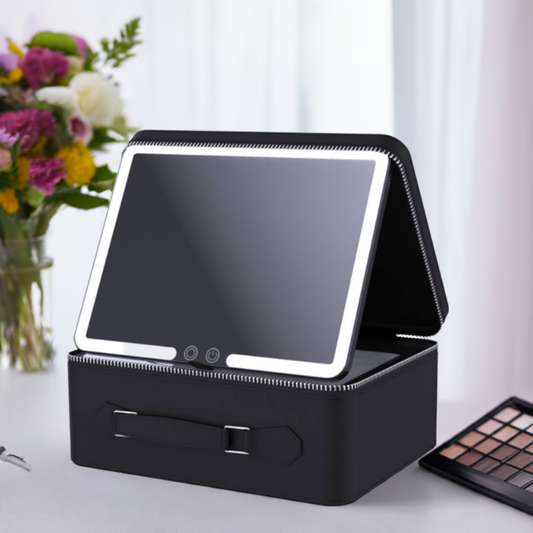 Mad Ally Beauty Box with Mirror - Black