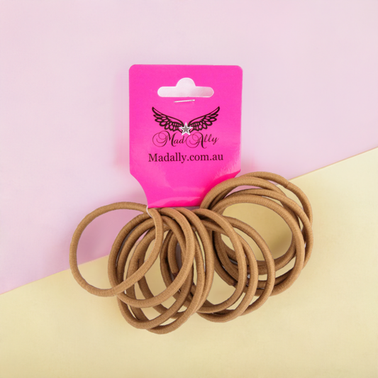 Mad Ally Hair Bands - Light Brown