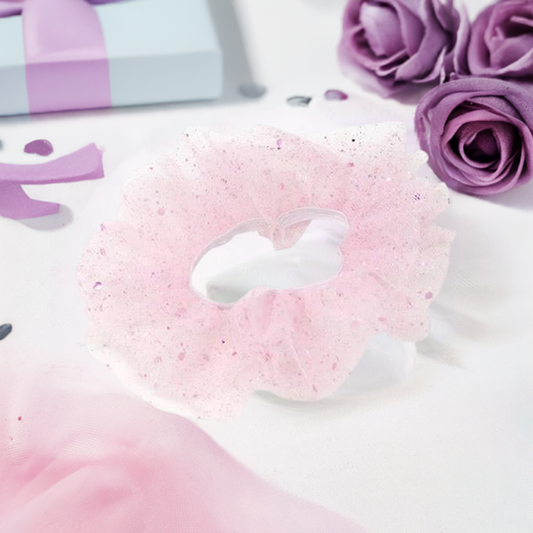 Pink Poppy Ballerina Hair Scrunchie