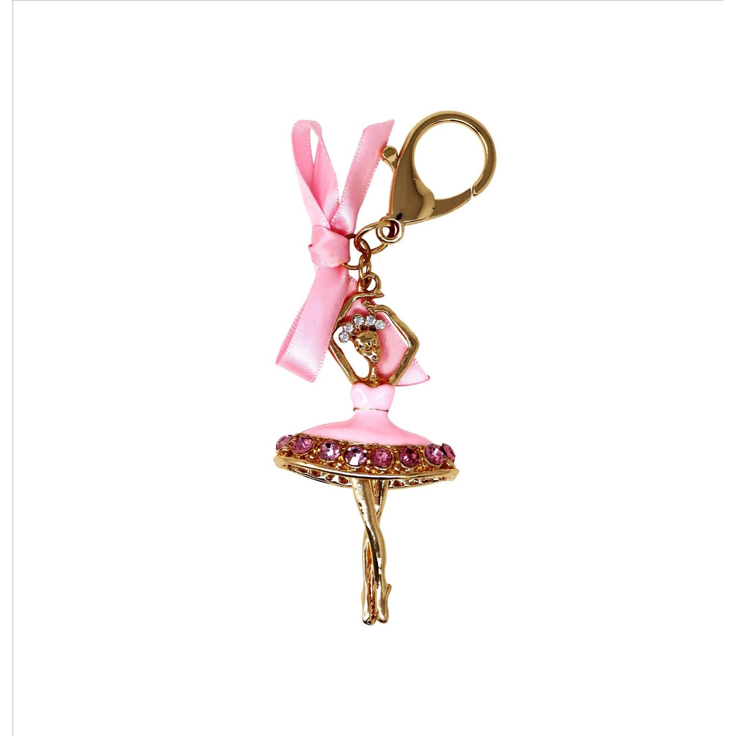 Pink Poppy Ballet Gemstone Bag Charm