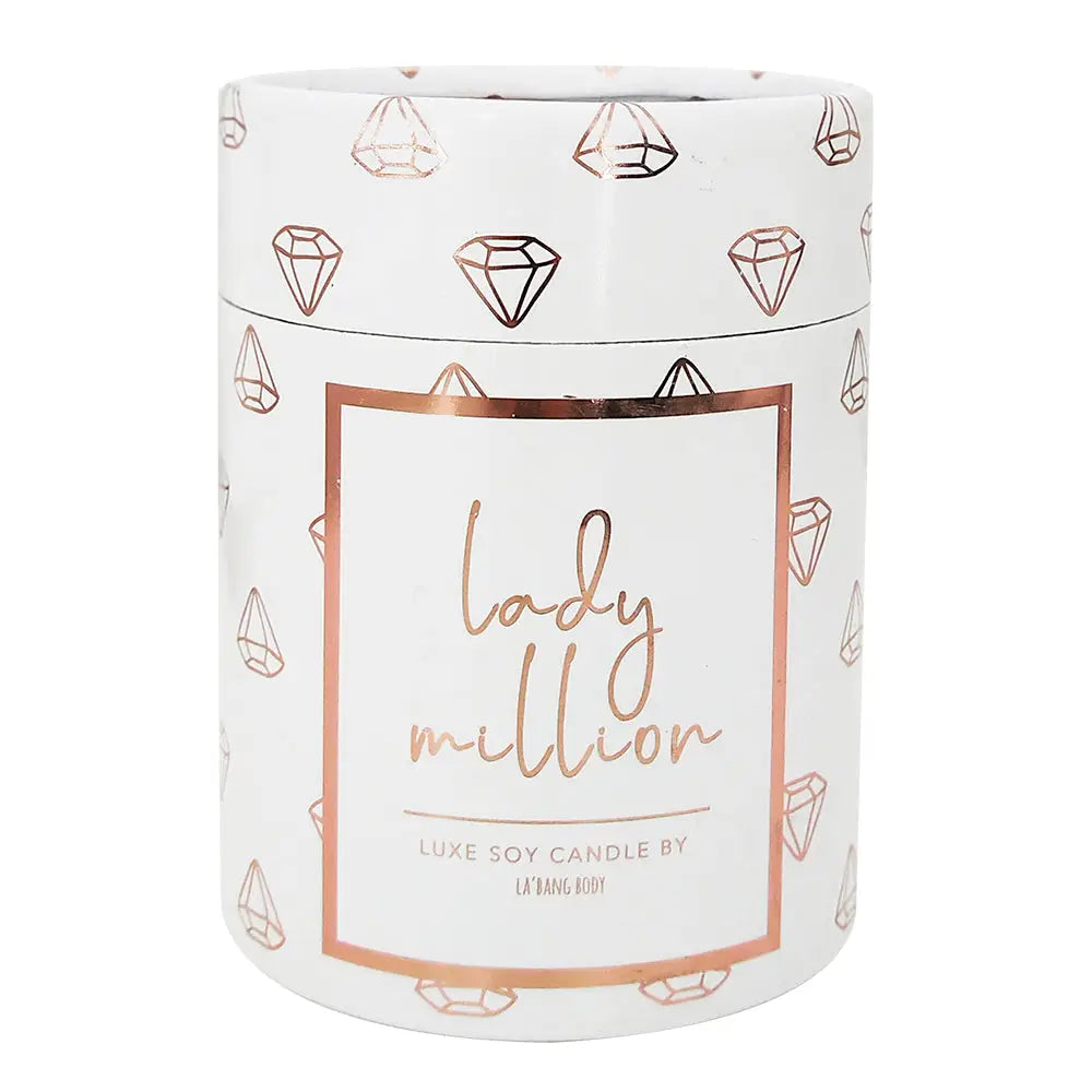 La'Bang Body Wood Wick Soy Candle - LUXE Rose Gold Lady Million