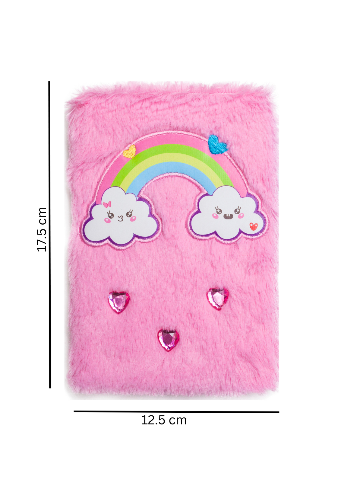 Mady Ally Fluffy Notebook - Rainbow