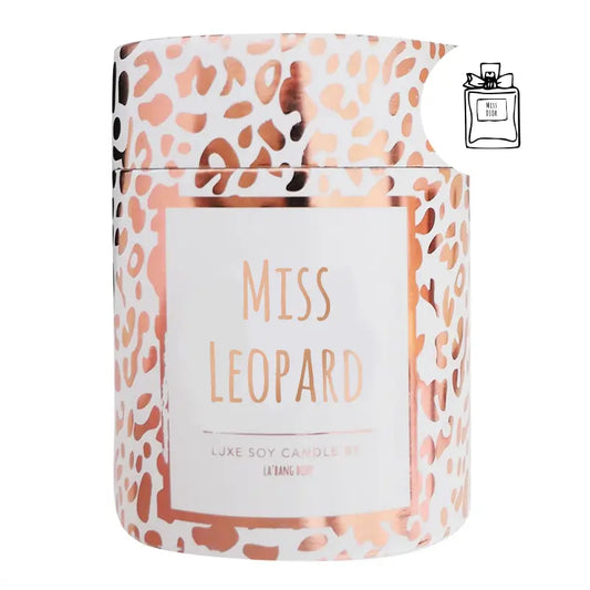 La'Bang Body Wood Wick Soy Candle - LUXE Rose Gold Miss Leopard