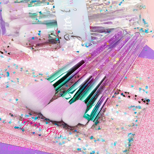 Glitter Girl Makeup Brush Set - Mermaid Sparkle