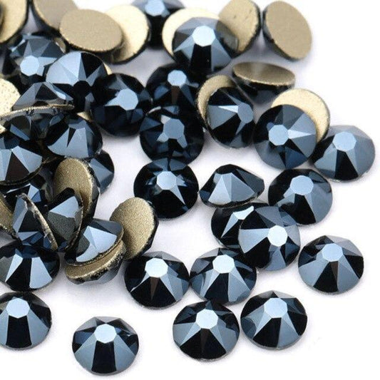 Gempire Metallic Black Crystal Rhinestones - 300pcs