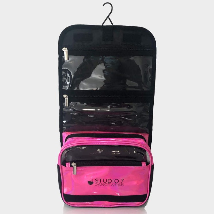 Studio 7 Holographic Make Up Bag - Hot Pink