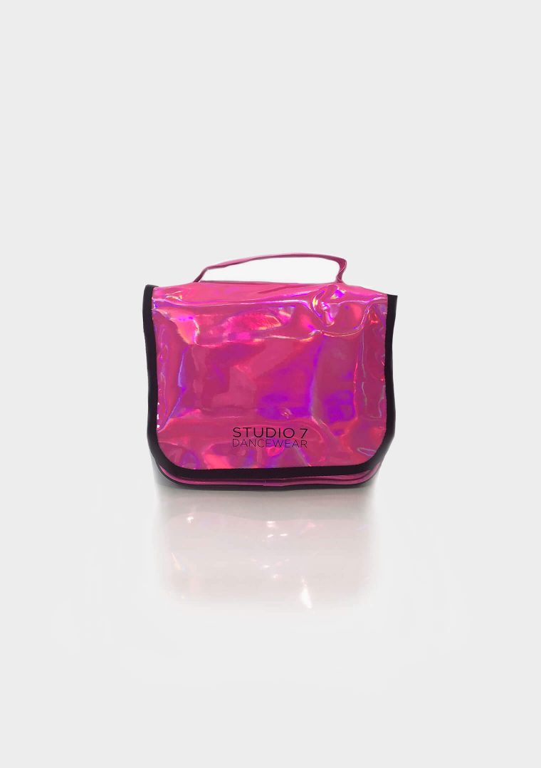 Studio 7 Holographic Make Up Bag - Hot Pink