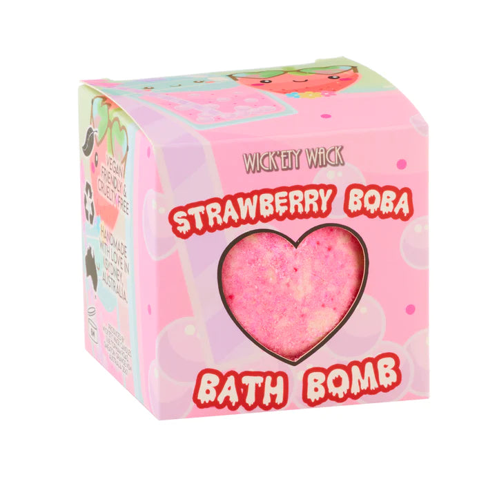 Wick'ety Wack Bath Bomb - Strawberry Boba