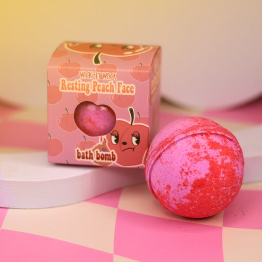 Wick'ety Wack Bath Bomb - Resting Peach Face